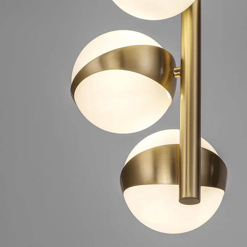 plafonnier nordique en cuivre design créatif pour éclairage intérieur - vue 6 sur 8