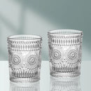 Verres relief tournesol style retro pour boissons froides