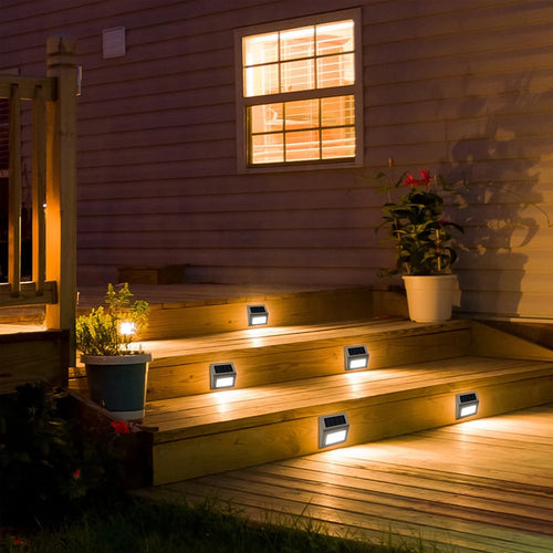 applique murale solaire 3 led capteur mouvement étanche jardin patio 1-4 pièces
