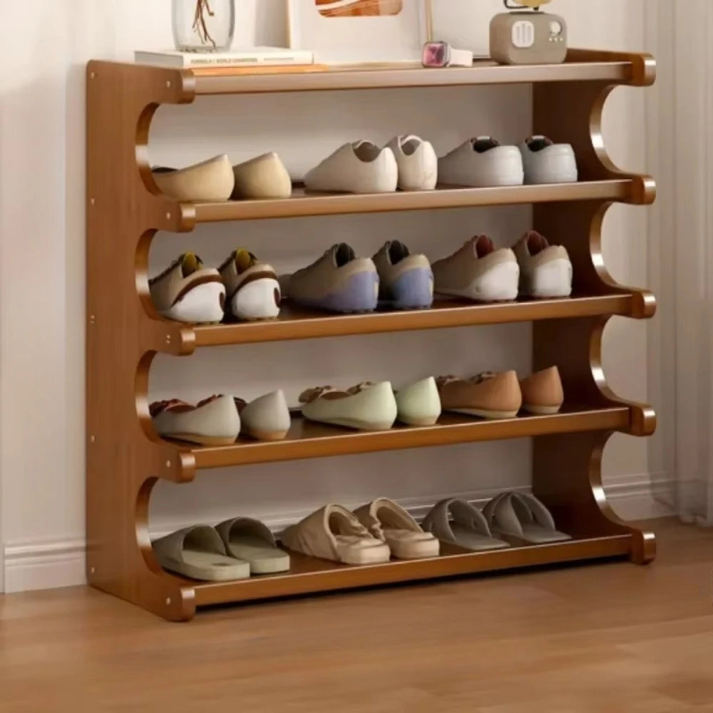Organisateur de chaussures à étagères peu encombrantes pour le rangement intérieur
