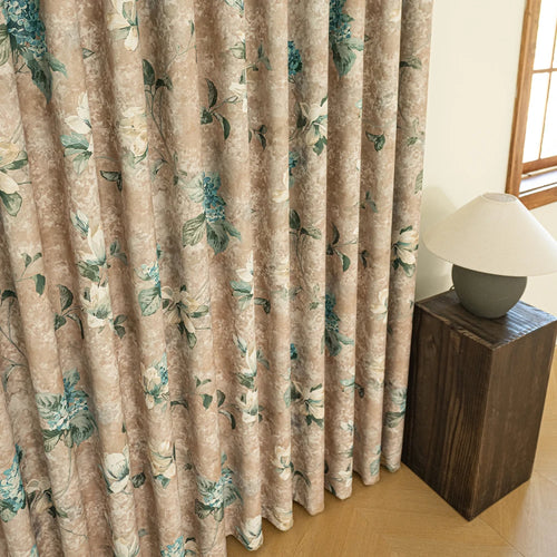 Rideau occultant motif floral style moderne chambre salon