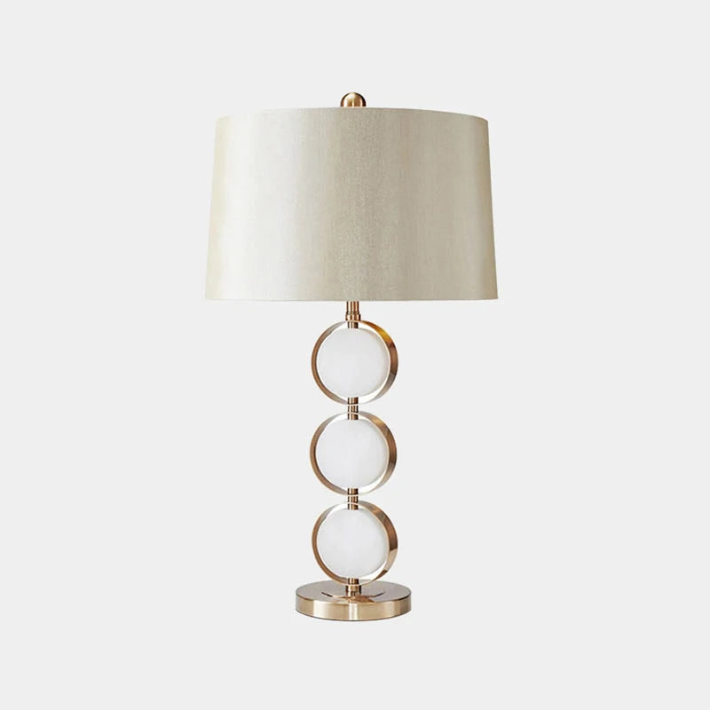 lampe à poser rétro en tissu marbré pour décoration intérieure - vue 4 sur 21