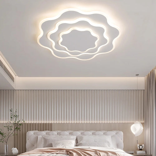 Plafonnier led dimmable moderne en fer acrylique pour intérieur