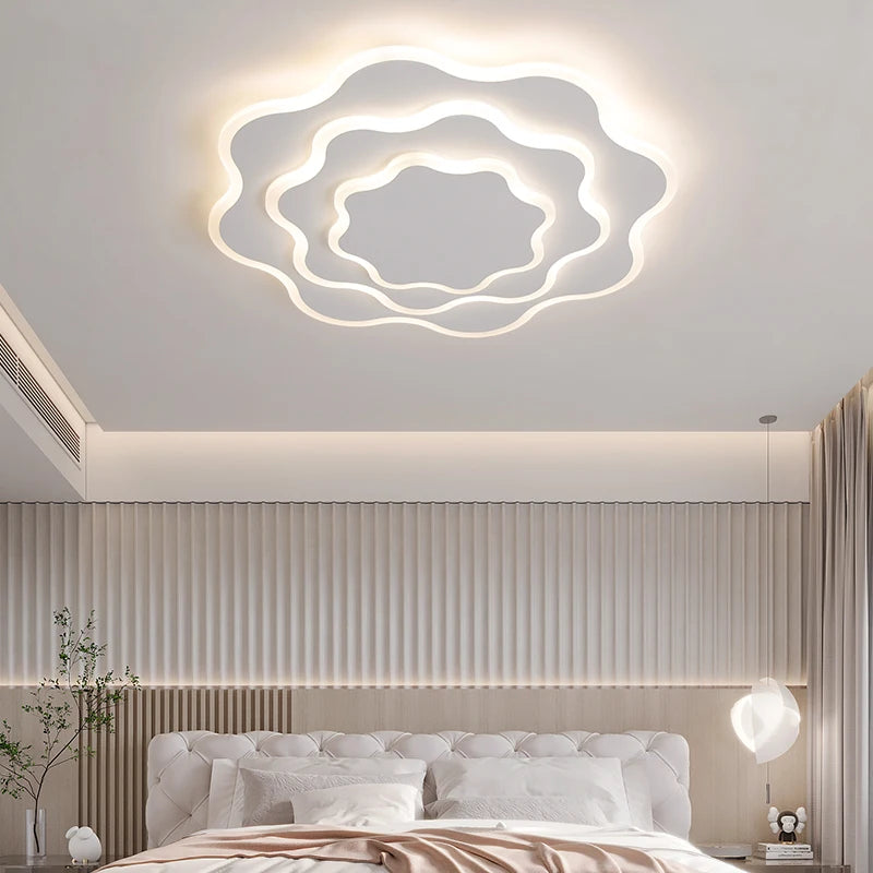 Plafonnier led dimmable moderne en fer acrylique pour intérieur - vue 5 sur 10