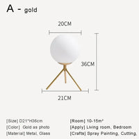 lampe à poser nordique en verre pour décoration moderne