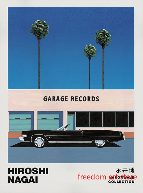 affiches d'art vintage japonaises années 80 de hiroshi nagai