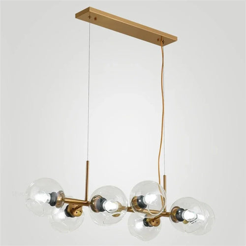 suspension boule de verre nordique créative conception de molécules