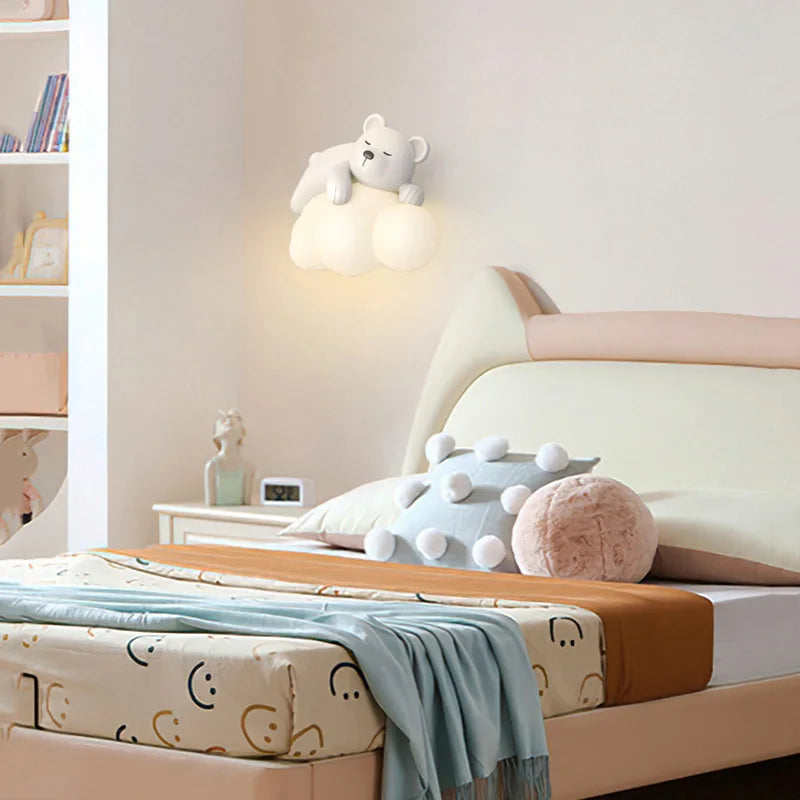 Applique murale lapin créatives sur nuage blanc - vue 6 sur 10