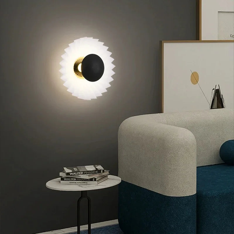 lustre plissé pliant minimaliste led soucoupe volante - vue 6 sur 12
