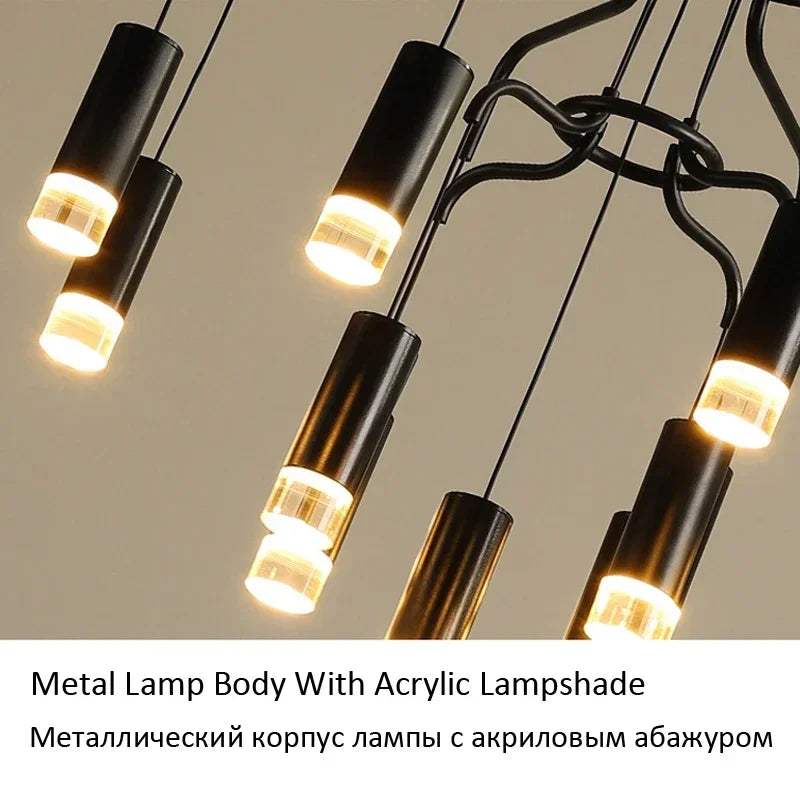 plafonnier moderne créatif à LED pour décoration intérieure - vue 5 sur 7