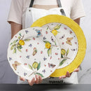 assiette ceramique motif citron style europeen elegant table