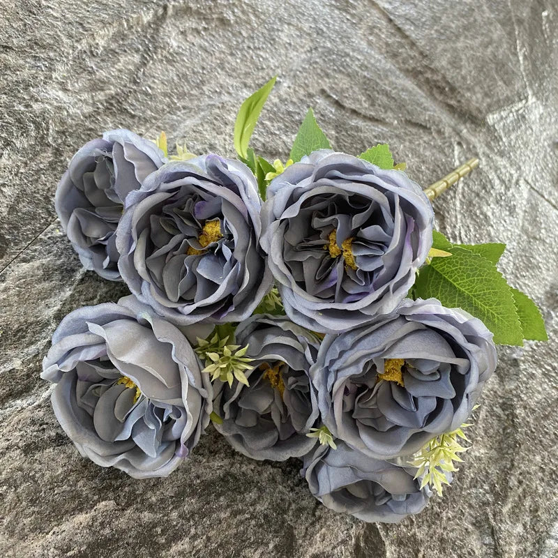 bouquet de roses en soie pour mariage et décoration intérieure - vue 10 sur 19