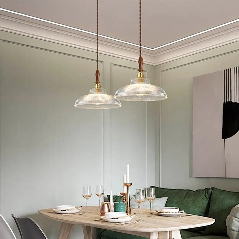 Suspension design conique en Verre Nordique Vintage - vue 4 sur 10