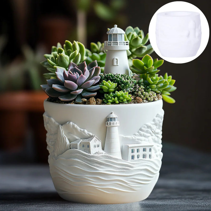 moule en silicone pour pot de fleurs et rangement décoratif