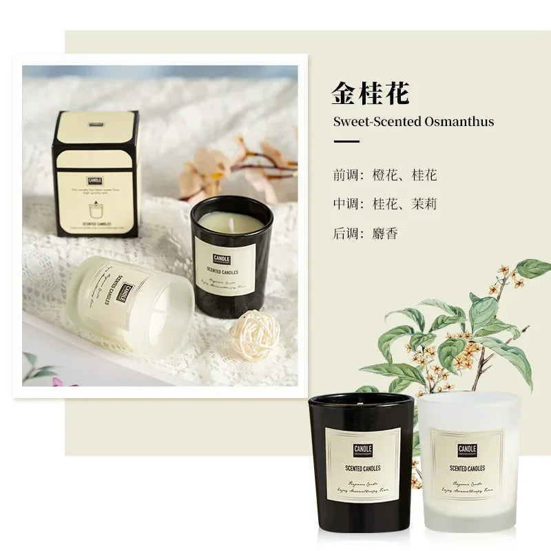 bougie aromathérapie parfumée plantes européennes pour air pur et décoratif