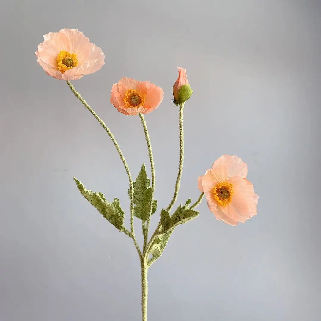 bouquet de fleurs artificielles pavot pour décoration maison jardin fête - vue 9 sur 26