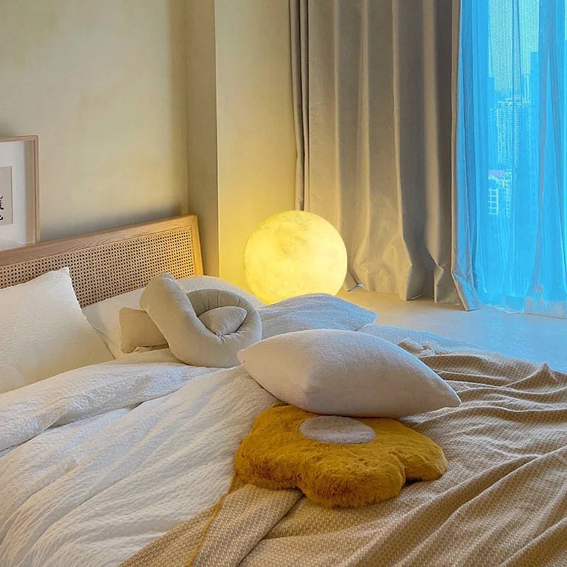 lampe de sol en forme de lune pour décoration intérieure esthétique - vue 5 sur 10
