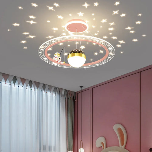 lustre astronaute décoration créative chambre enfants dessin animé
