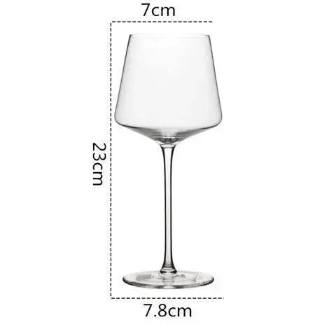 Verre a vin rouge cristal style nordique artisanal