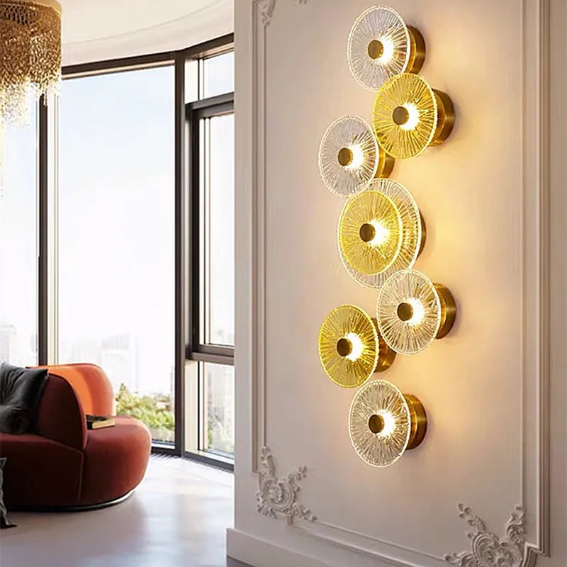 Nordique créatif LED verre applique moderne Simple combinaison applique salon chambre Restaurant luxe décoration applique murale - vue 2 sur 12