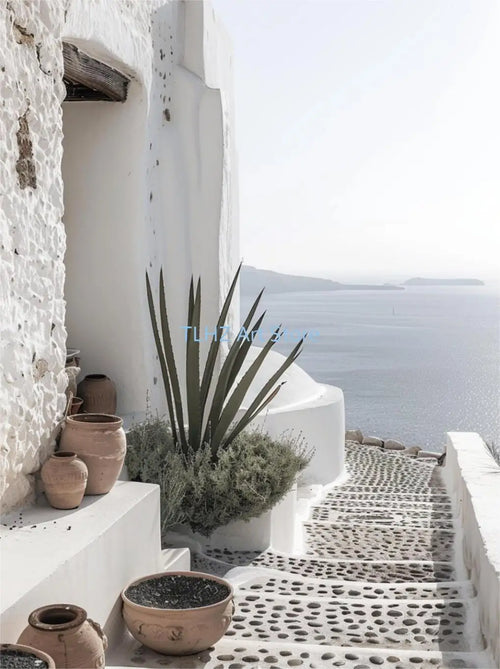 affiches modernes de paysage de voyage en grèce santorin