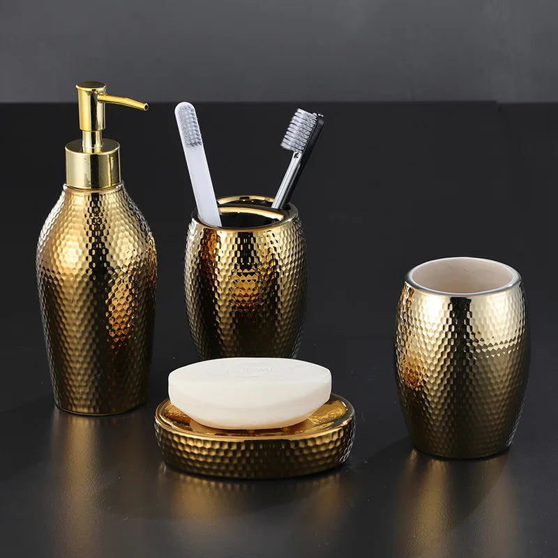 ensemble d'accessoires en céramique pour salle de bain - vue 4 sur 8
