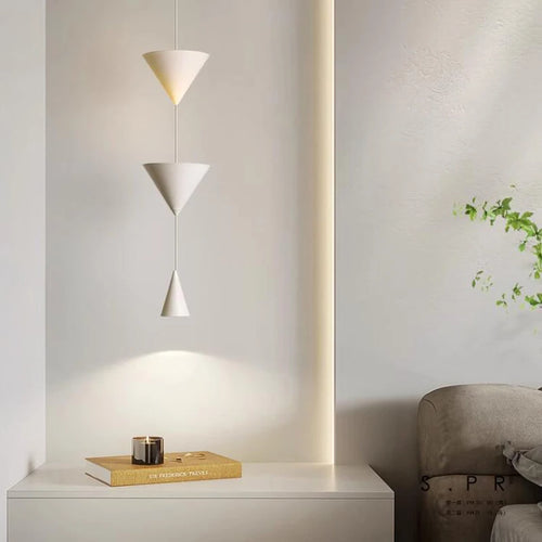Lustre LED créatif en métal blanc et noir