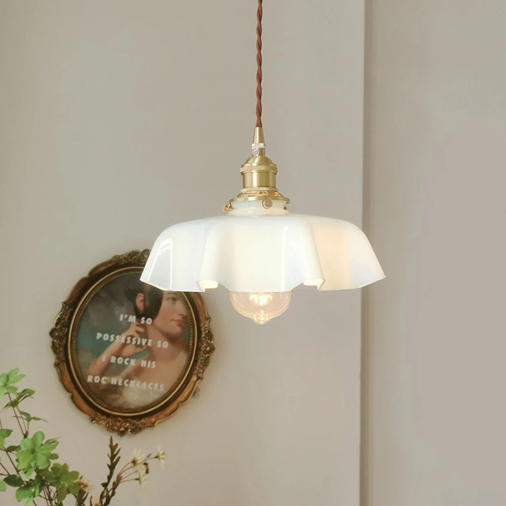 lampe suspendue rétro nordique en verre pour bar hôtel