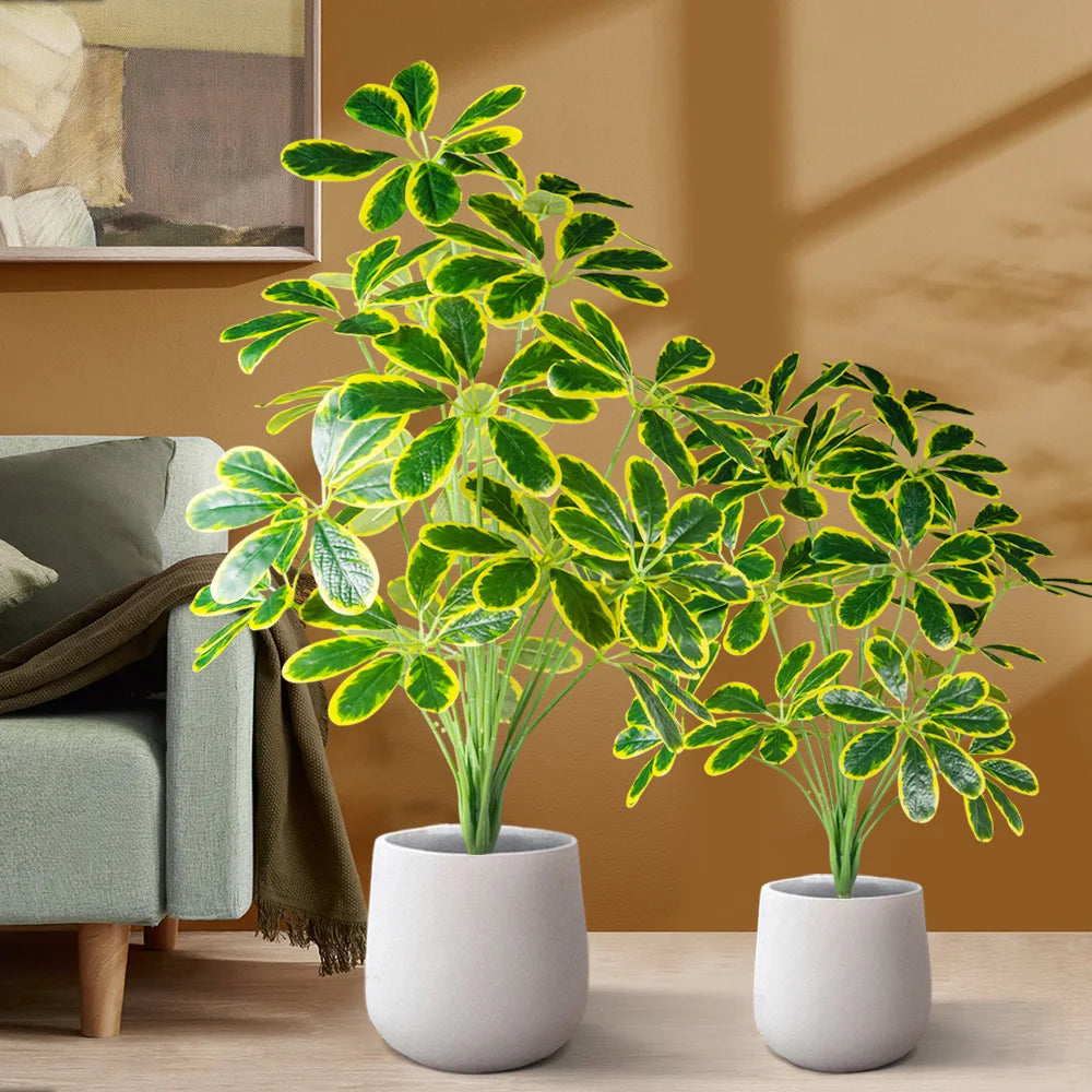 plantes artificielles de palmier et monstera pour décoration intérieure et extérieure - vue 7 sur 12