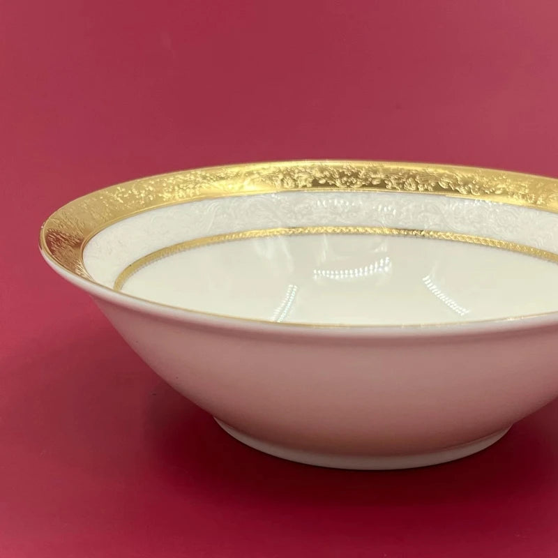 Assiette porcelaine style palais relief steak décor européen - vue 4 sur 5
