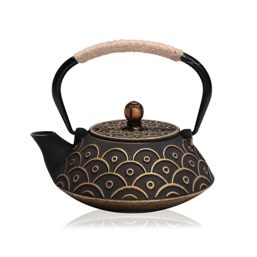 Théière japonaise en fonte avec infuseur filtre maille