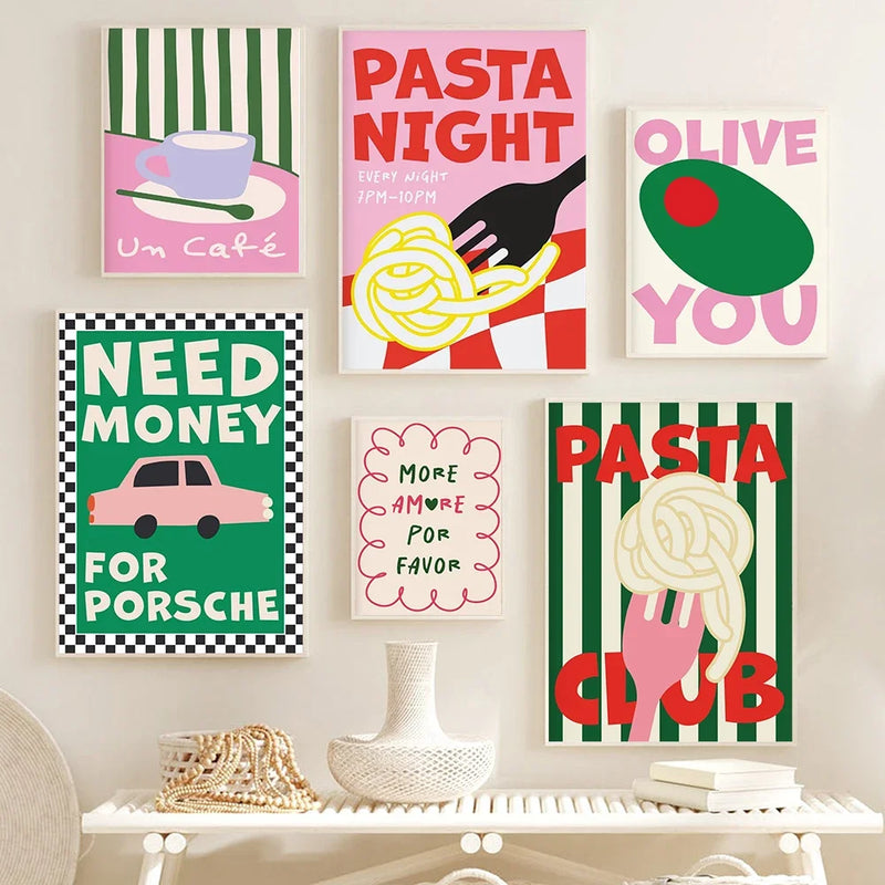 affiche art culinaire pour décoration cuisine et café