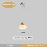 Lampe Verre Art Français E27 LED Suspendue Bauhaus