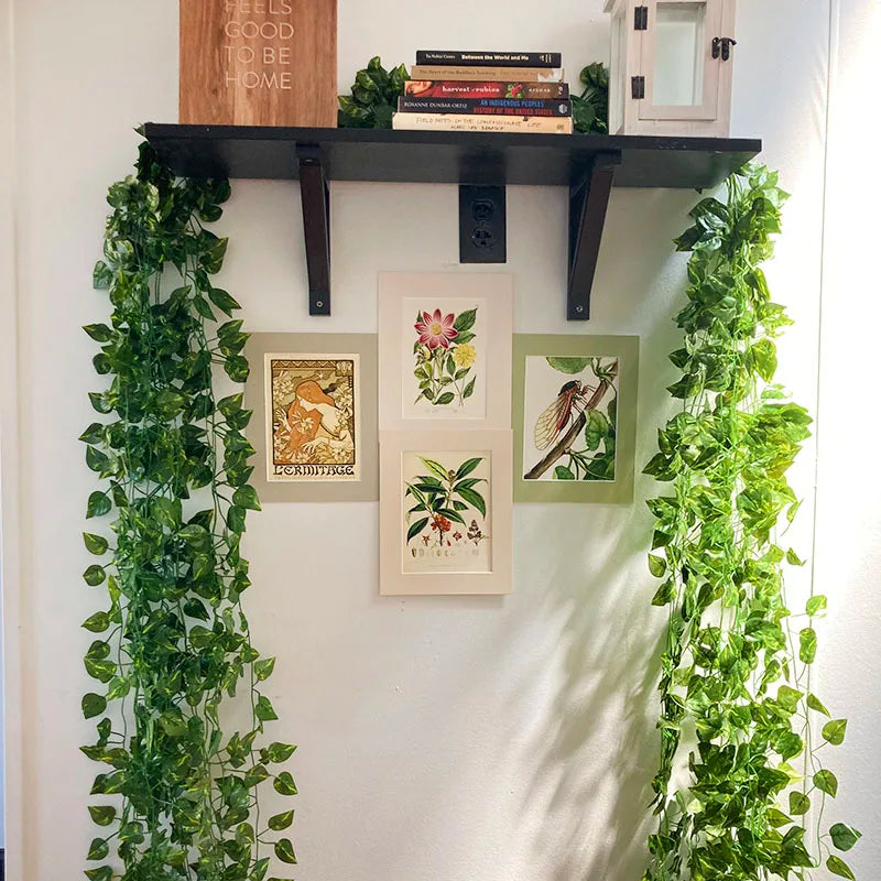 jardinière murale en rotin et osier fait main pour plantes - vue 6 sur 28