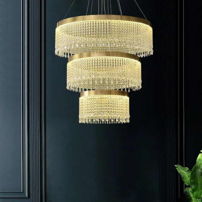 lustre en cristal led design moderne pour décoration intérieure - vue 2 sur 11