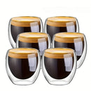 Tasses expresso verre double paroi isolante 80 450ml