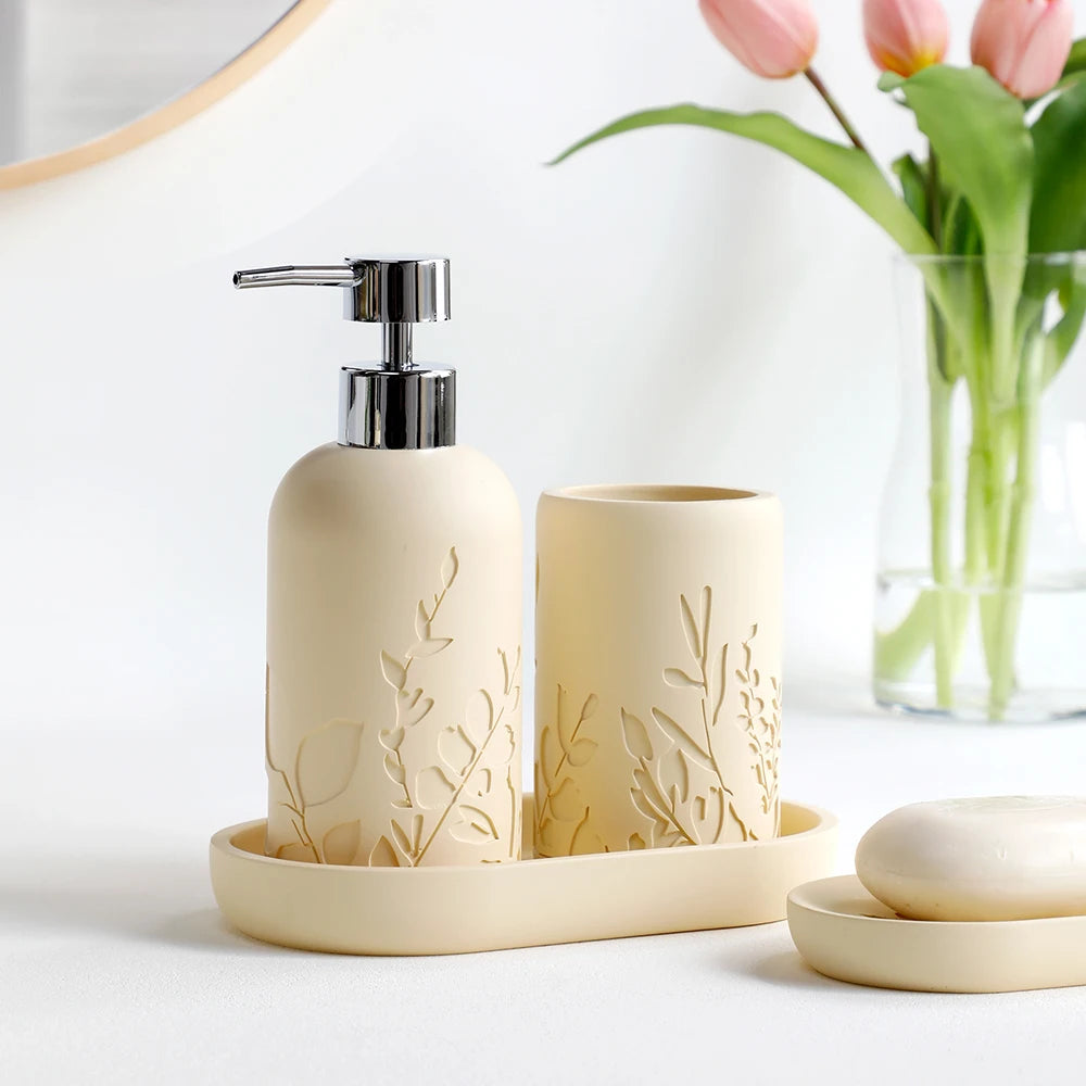 distributeur de savon ensemble 5 pièces pour salle de bain - vue 5 sur 7
