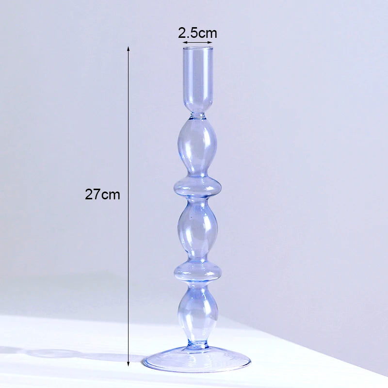 bougeoir vintage en verre pour mariage et dîners romantiques - vue 21 sur 27