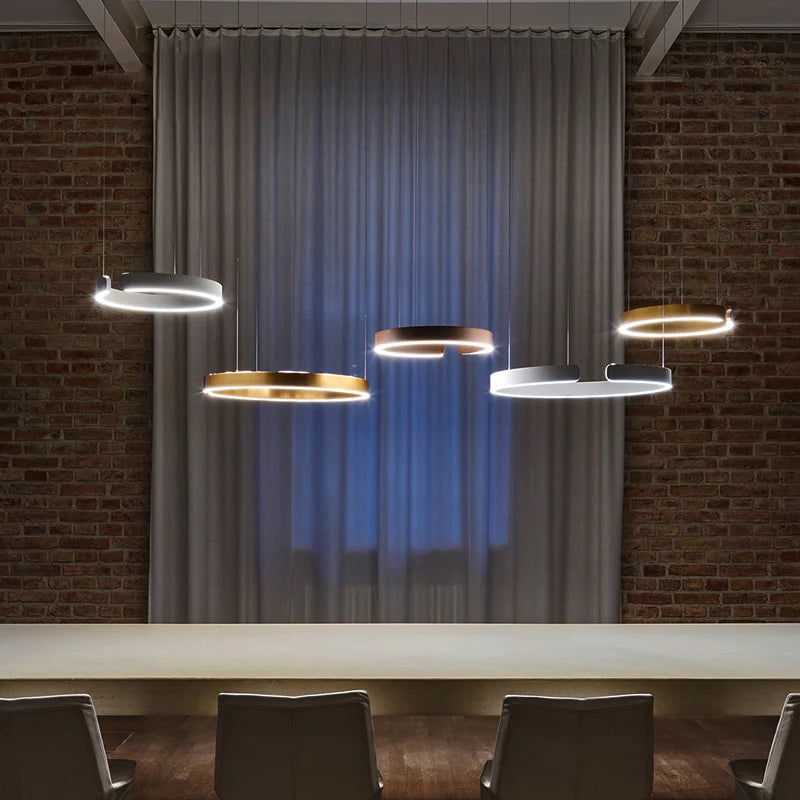 Lustre anneau LED plafond moderne lustre salle à manger Table à manger éclairage plafond lustre éclairage décoration de la maison - vue 4 sur 18