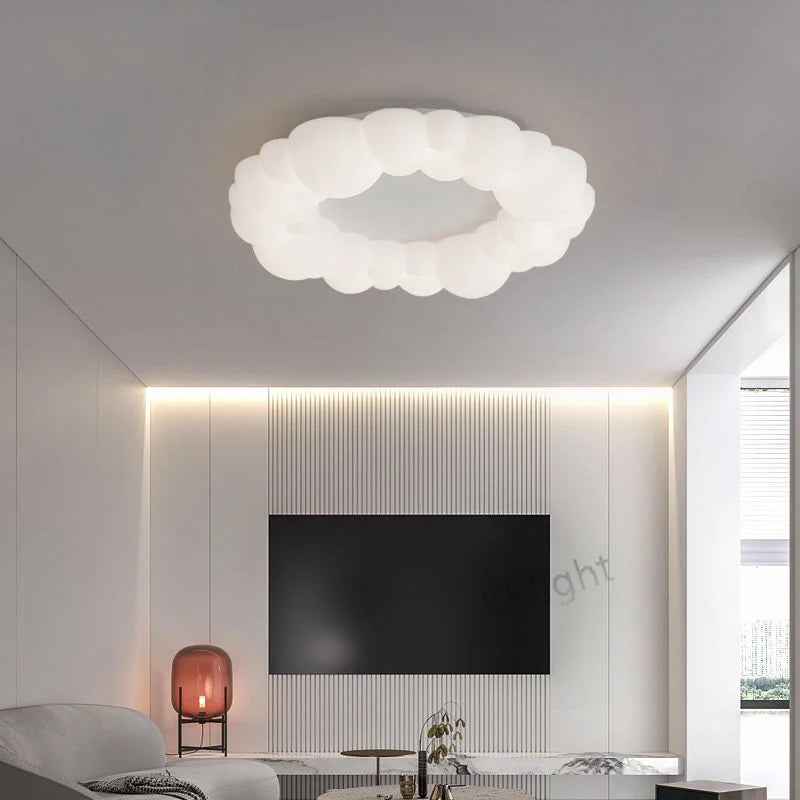 Nordique créatif nuage nuances suspension lumières moderne plafond lustre salon chambre enfants chambre décor LED plafonnier - vue 6 sur 13