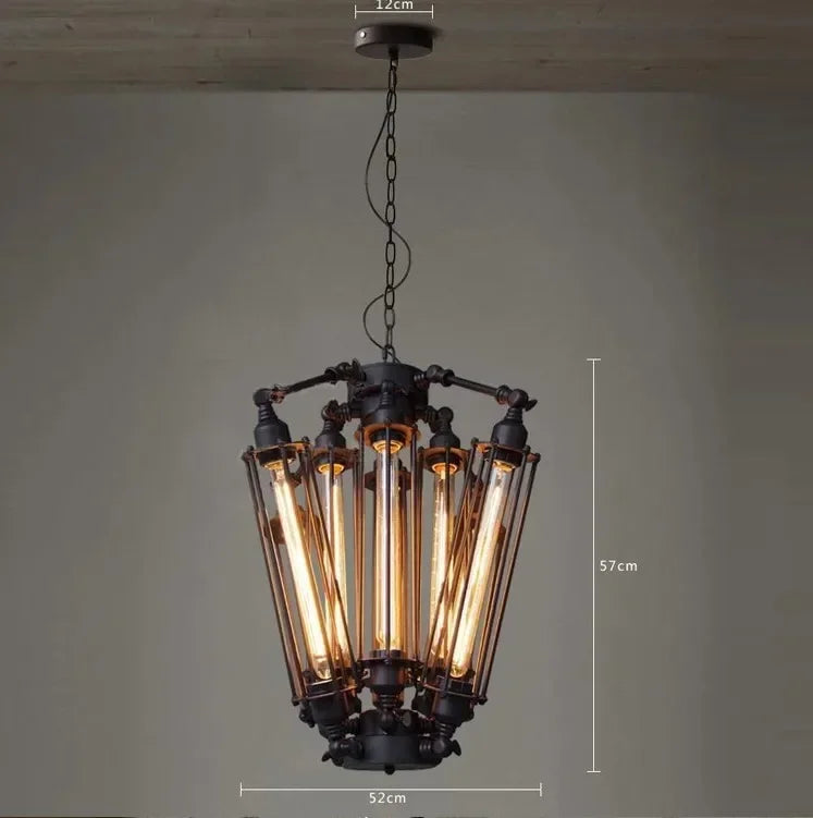 Edison ampoules lumières lustres suspension Art déco Abajur lumières noir moderne grandes lampes de Lustre créatives - vue 2 sur 6