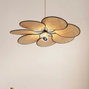 Suspension design fleur façon cannage en rotin fait à la main