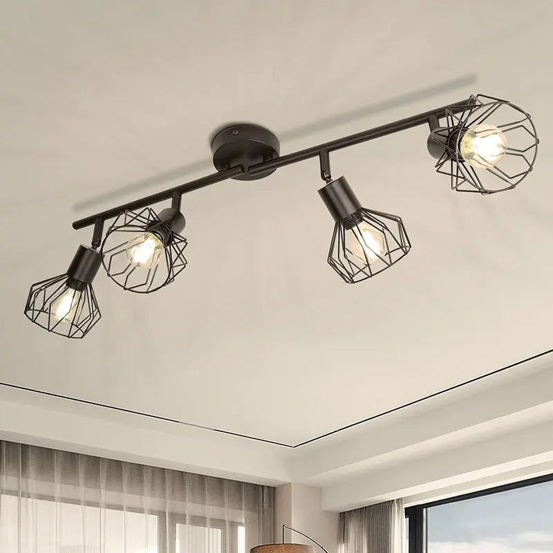 lustre en métal à led éclairage intérieur angle réglable décoratif - vue 2 sur 9