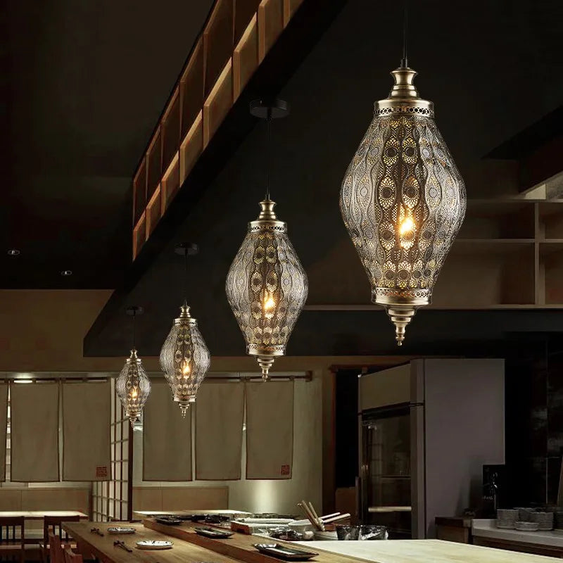 Luminaire suspendu de Style sud-est asiatique - vue 6 sur 9