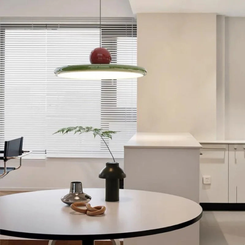 lustre nordique led élégant avec abat-jour pour décoration maison - vue 7 sur 8