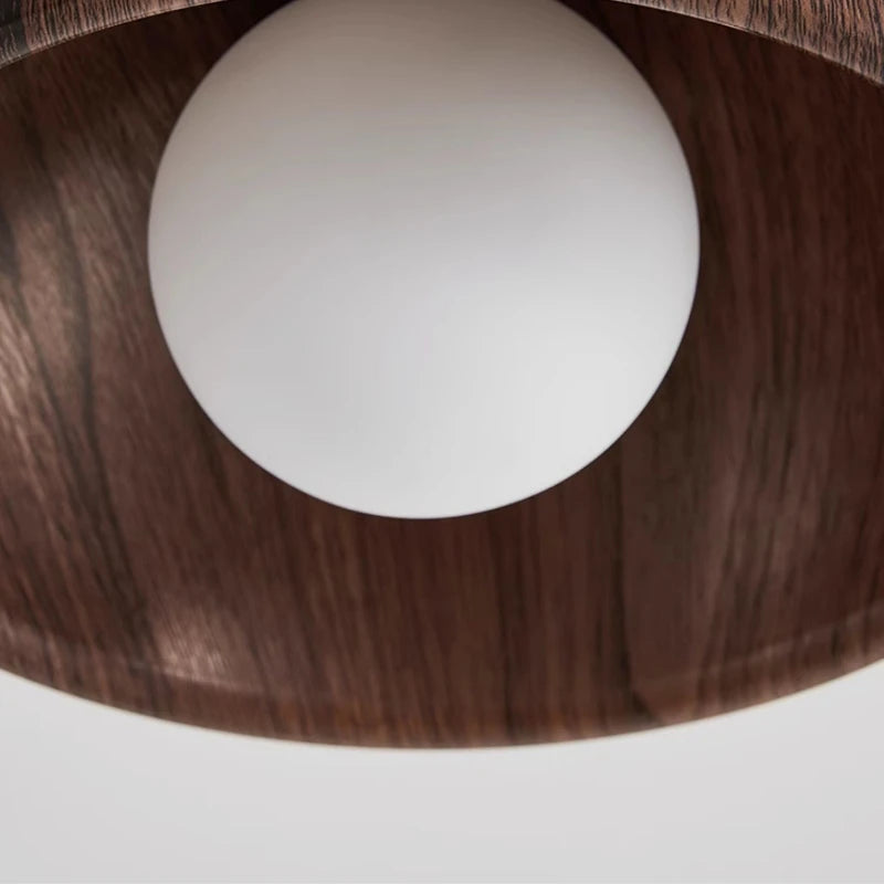 plafonnier minimaliste rétro en bois pour déco créative - vue 6 sur 8