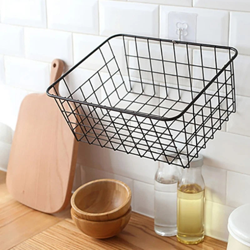 panier de rangement en métal pour organisation pratique et élégante - vue 4 sur 6