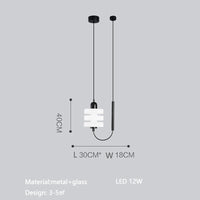 suspension design noire contemporaine