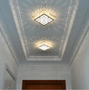 Plafonnier en cristal moderne salon couloir rond plafonnier carré chambre escaliers Vestibule montage en Surface balcon allée