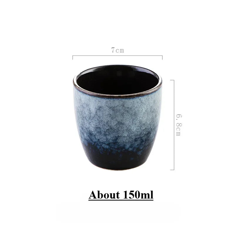 Tasse à thé japonaise en grès style minimaliste - vue 6 sur 7